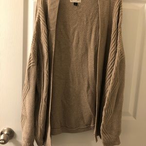 Tan cardigan sweater